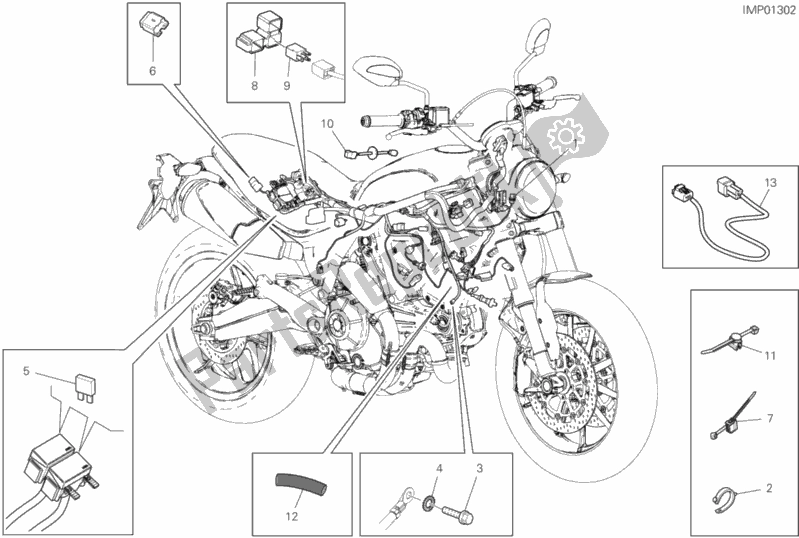 Wszystkie części do 13b - Instalacja Elektryczna Pojazdu Ducati Scrambler 1100 Thailand 2020